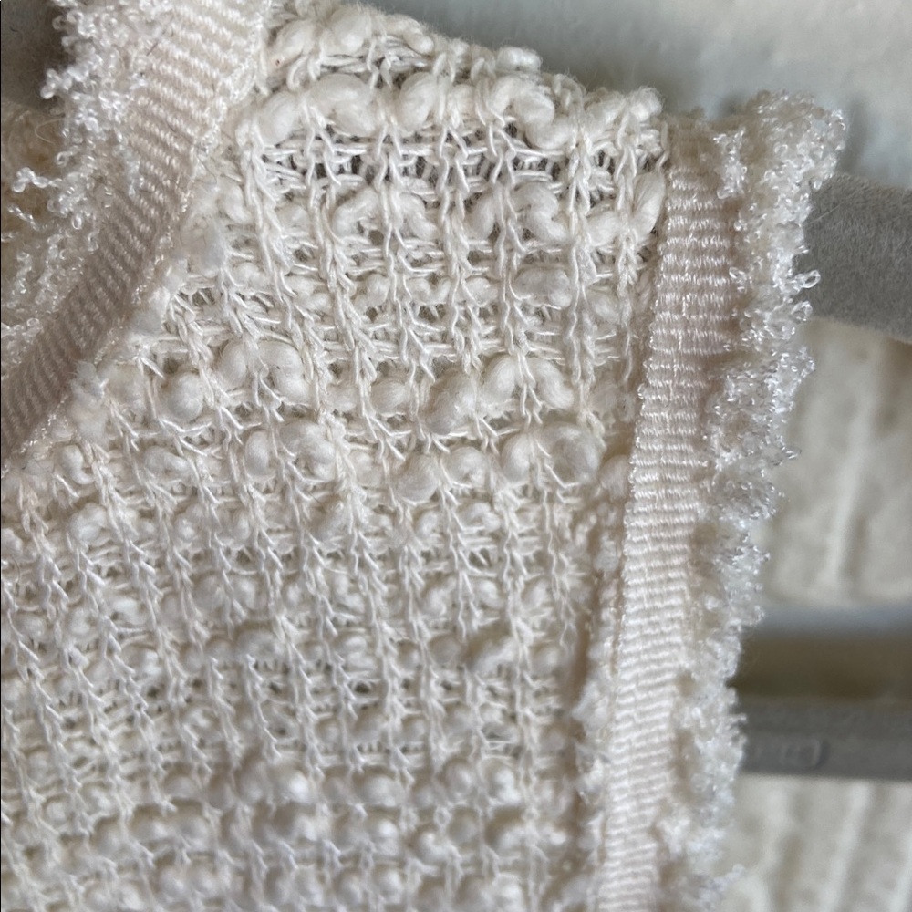 Max Studio Cream Textured Knit Top - Picture 5 of 6